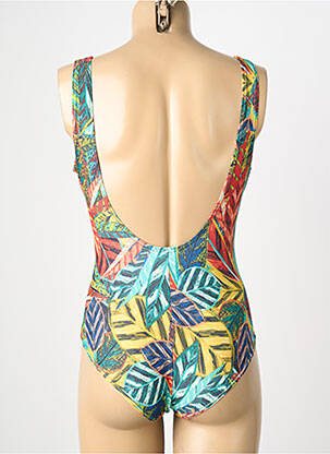 Maillot de bain 1 pièce imprimé fantaisie haut soutien-gorge moulé vert LAGON BLEU femme