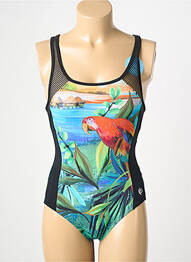 Maillot de bain 1 pièce imprimé fantaisie noir OLYMPIA fille