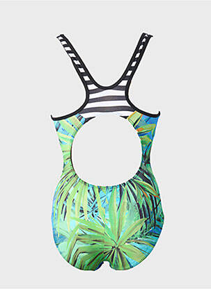 Maillot de bain 1 pièce imprimé fantaisie noir OLYMPIA fille