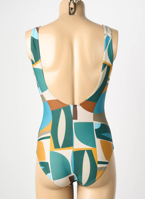 Maillot de bain 1 pièce imprimé fantaisie bleu LAGON BLEU femme