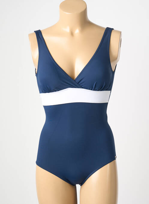 Maillot de bain 1 pièce stretch haut soutien-gorge moulé bleu SUN PLAYA femme
