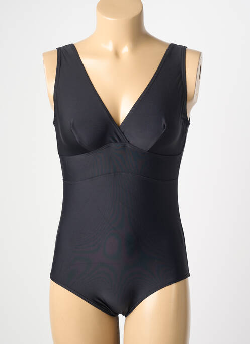Maillot de bain 1 pièce stretch noir LAGON BLEU femme