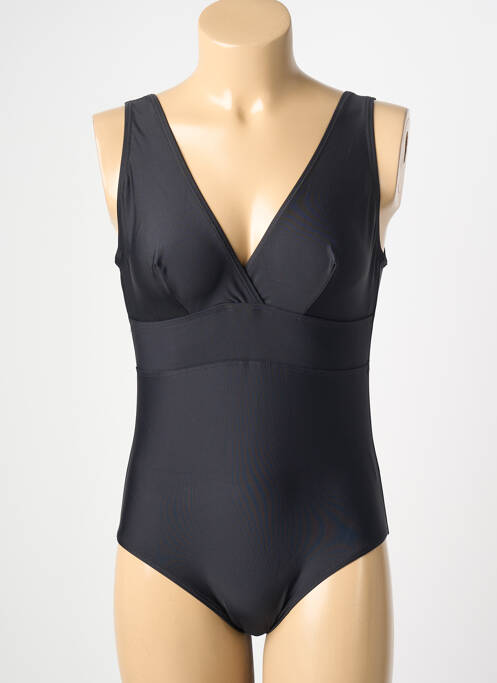 Maillot de bain 1 pièce stretch noir LAGON BLEU femme