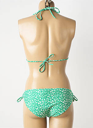 Maillot de bain 2 pièces stretch haut triangles vert PROTEST femme