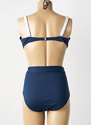 Maillot de bain 2 pièces stretch haut soutien-gorge emboitant bleu SUN PLAYA femme