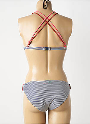 Maillot de bain 2 pièces imprimé rayures bleu PROTEST fille
