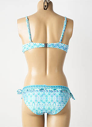 Maillot de bain 2 pièces stretch haut soutien-gorge moulé bleu OLYMPIA femme