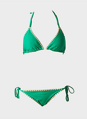 Maillot de bain 2 pièces bikini vert LAGON BLEU fille