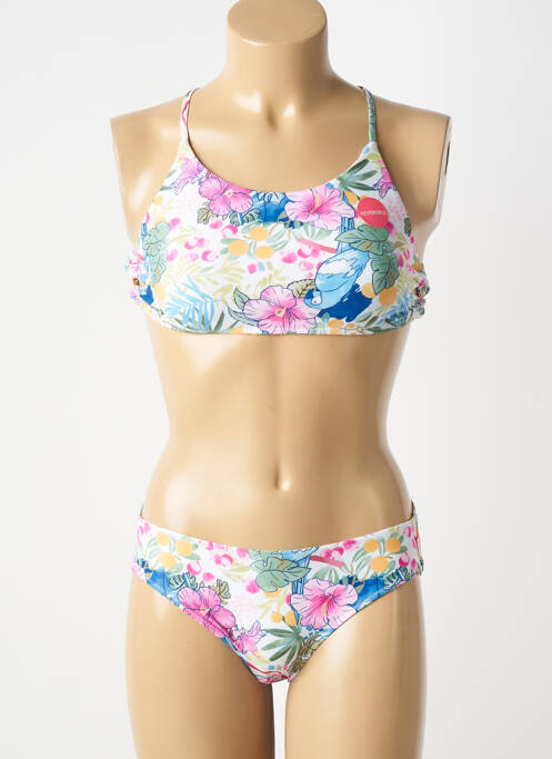 Maillot de bain 2 pièces imprimé fantaisie blanc SEAFOLLY fille