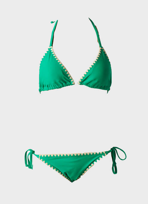 Maillot de bain 2 pièces bikini vert LAGON BLEU fille