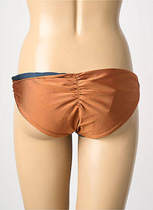 Bas de maillot de bain tissage satiné culotte marron RIO DE SOL femme