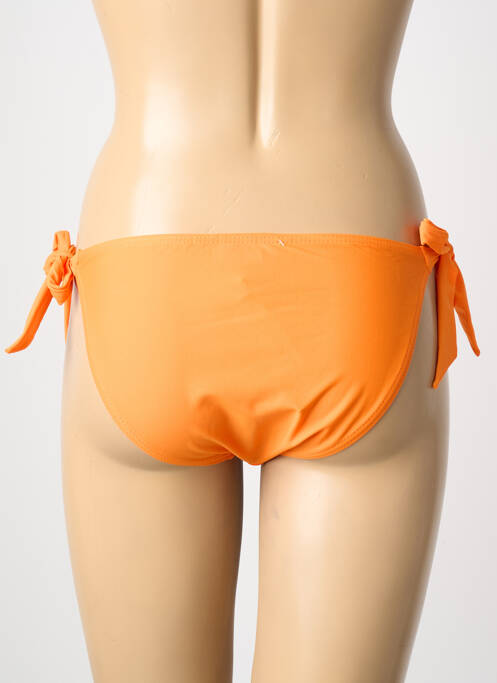 Bas de maillot de bain stretch bikini orange LAGON BLEU femme