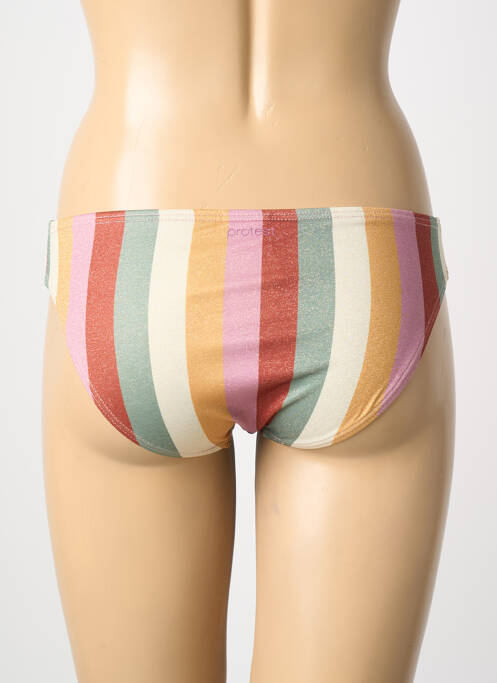 Bas de maillot de bain imprimé rayures culotte rose PROTEST femme