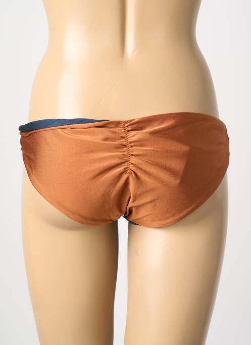 Bas de maillot de bain tissage satiné culotte marron RIO DE SOL femme