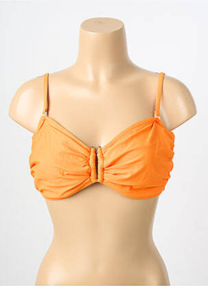 Haut de maillot de bain stretch haut soutien-gorge emboitant orange LAGON BLEU femme