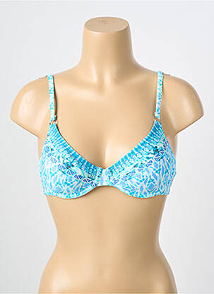 Haut de maillot de bain stretch haut soutien-gorge balconnet bleu OLYMPIA femme