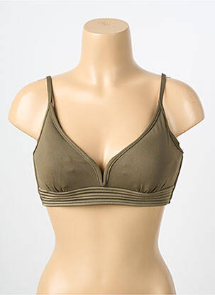 Haut de maillot de bain stretch haut soutien-gorge moulé vert SEAFOLLY femme