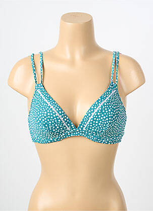 Haut de maillot de bain stretch haut soutien-gorge emboitant bleu OLYMPIA femme