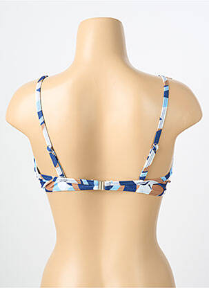 Haut de maillot de bain stretch haut soutien-gorge emboitant bleu COCO SAINT TROPEZ femme