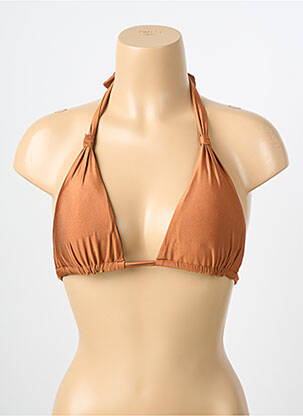 Haut de maillot de bain stretch haut triangles marron RIO DE SOL femme