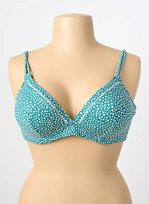 Haut de maillot de bain stretch haut soutien-gorge emboitant bleu OLYMPIA femme