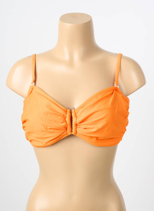 Haut de maillot de bain stretch haut soutien-gorge emboitant orange LAGON BLEU femme
