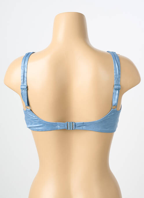 Haut de maillot de bain stretch haut soutien-gorge moulé bleu TESSY femme