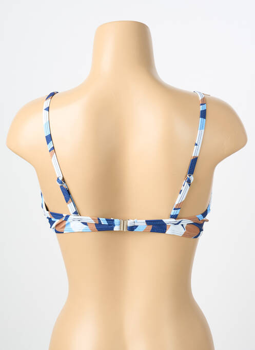 Haut de maillot de bain stretch haut soutien-gorge emboitant bleu COCO SAINT TROPEZ femme