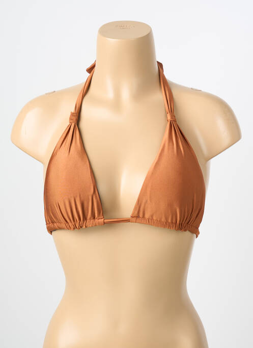 Haut de maillot de bain stretch haut triangles marron RIO DE SOL femme