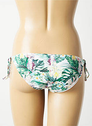 Bas de maillot de bain imprimé fantaisie bikini blanc DAG ADOM femme