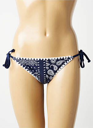 Bas de maillot de bain imprimé fantaisie bikini bleu LAGON BLEU femme