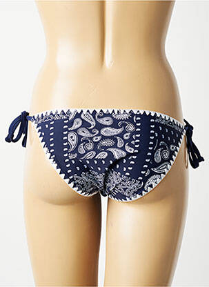 Bas de maillot de bain imprimé fantaisie bikini bleu LAGON BLEU femme