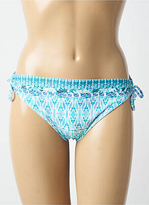 Bas de maillot de bain imprimé fantaisie bikini bleu OLYMPIA femme