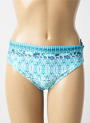 Bas de maillot de bain imprimé fantaisie culotte bleu OLYMPIA femme