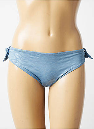 Bas de maillot de bain imprimé fantaisie culotte bleu TESSY femme