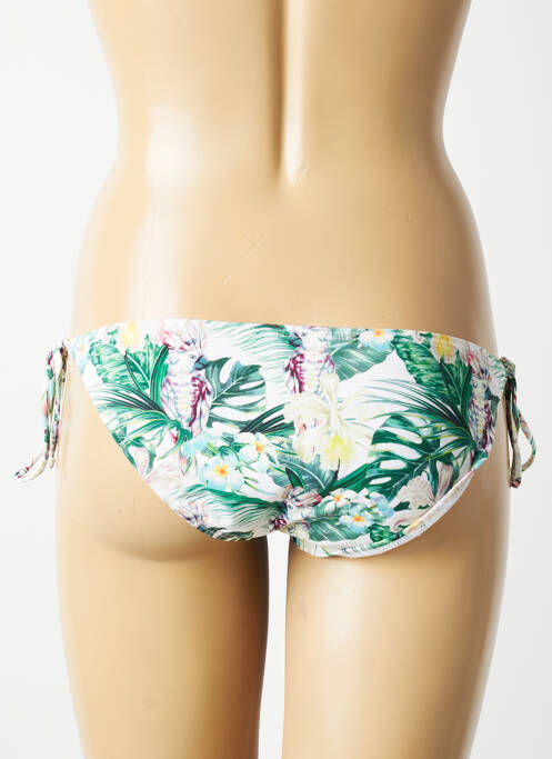 Bas de maillot de bain imprimé fantaisie bikini blanc DAG ADOM femme