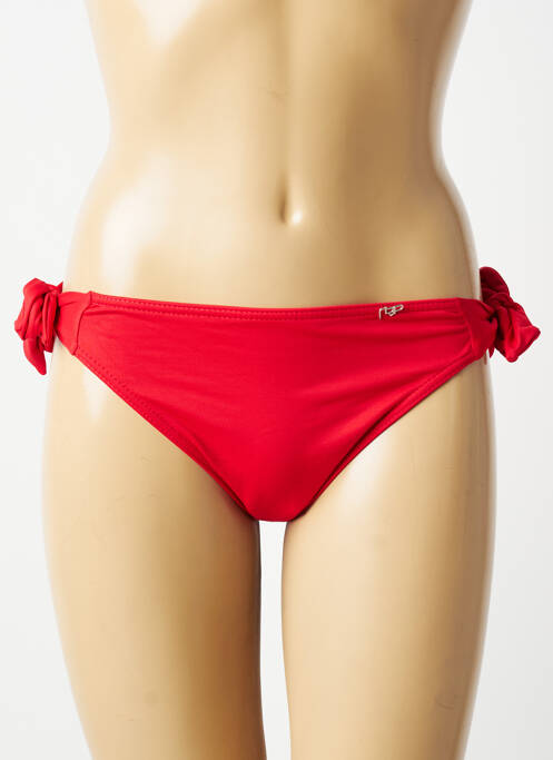 Bas de maillot de bain stretch bikini rouge LPB femme