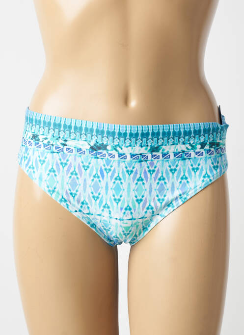 Bas de maillot de bain imprimé fantaisie culotte bleu OLYMPIA femme