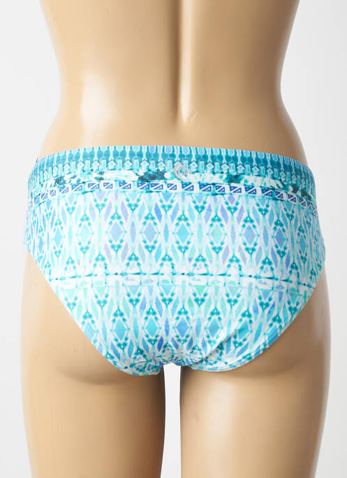 Bas de maillot de bain imprimé fantaisie culotte bleu OLYMPIA femme