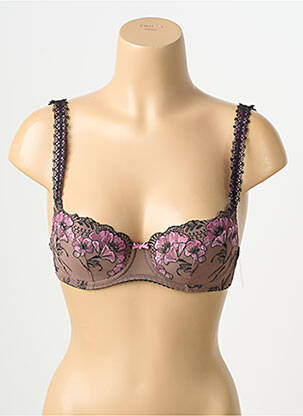 Soutien-gorge effet matière satinée haut soutien-gorge moulé marron AUBADE femme