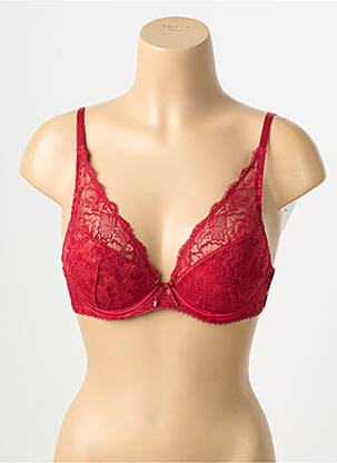 Soutien-gorge effet matière satinée haut soutien-gorge moulé rouge AUBADE femme