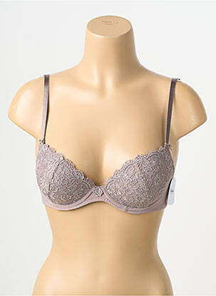 Soutien-gorge effet matière satinée haut soutien-gorge push-up gris AUBADE femme