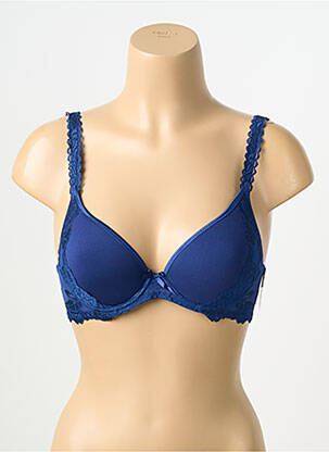 Soutien-gorge effet matière satinée haut soutien-gorge moulé bleu AUBADE femme