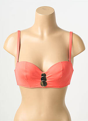 Haut de maillot de bain bretelles élastiquées ajustables haut soutien-gorge balconnet orange SIMONE PERELE femme