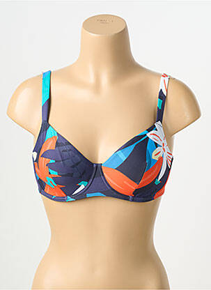 Haut de maillot de bain stretch haut soutien-gorge emboitant bleu SIMONE PERELE femme
