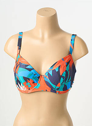 Haut de maillot de bain stretch haut soutien-gorge emboitant bleu SIMONE PERELE femme