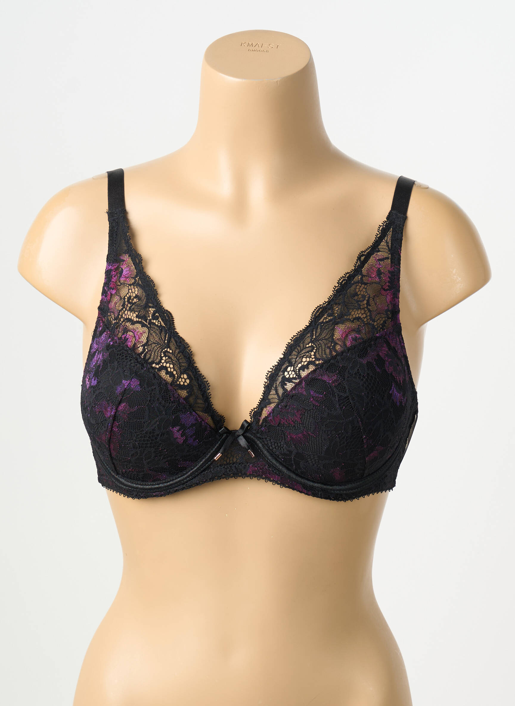 Soutien-gorge effet matière satinée haut soutien-gorge moulé noir AUBADE femme