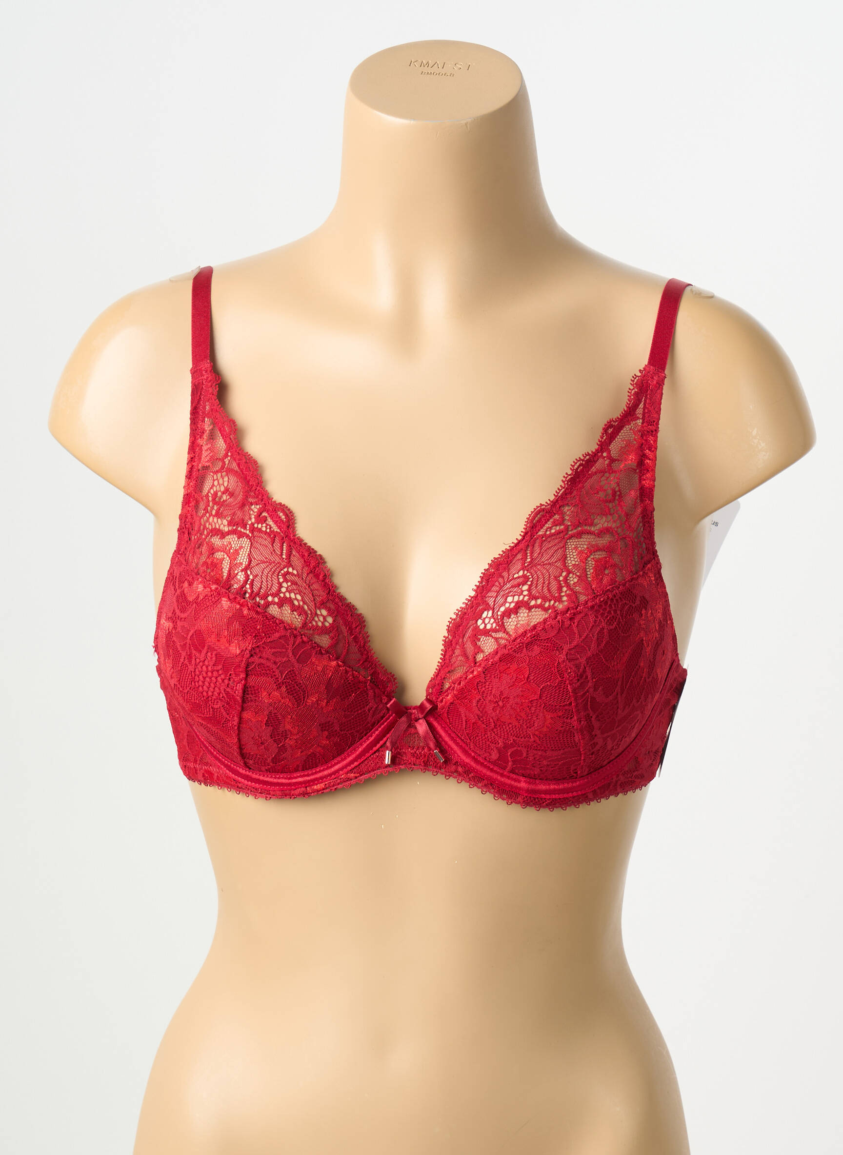 Soutien-gorge effet matière satinée haut soutien-gorge moulé rouge AUBADE femme