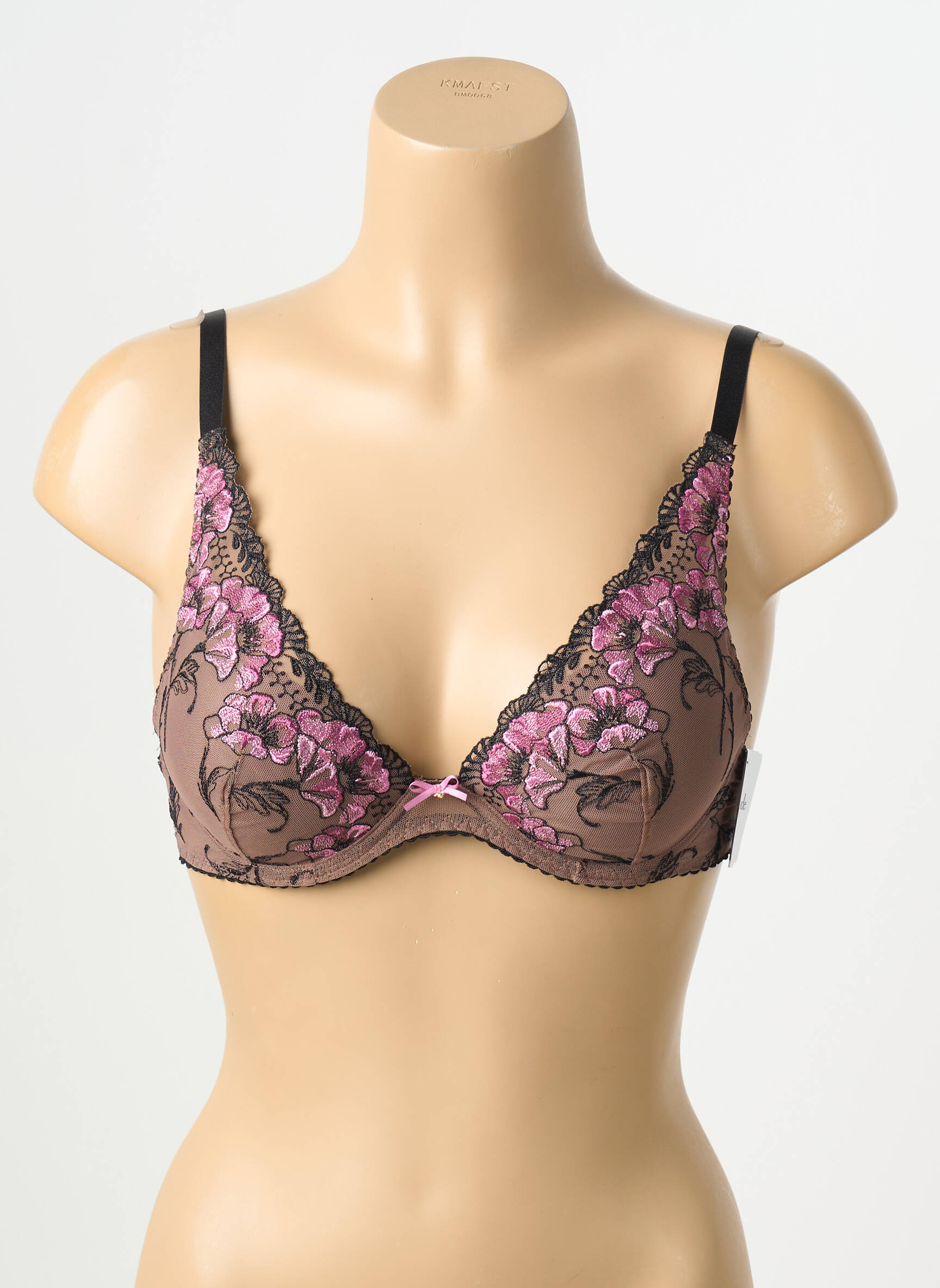 Soutien-gorge effet matière satinée haut soutien-gorge moulé marron AUBADE femme