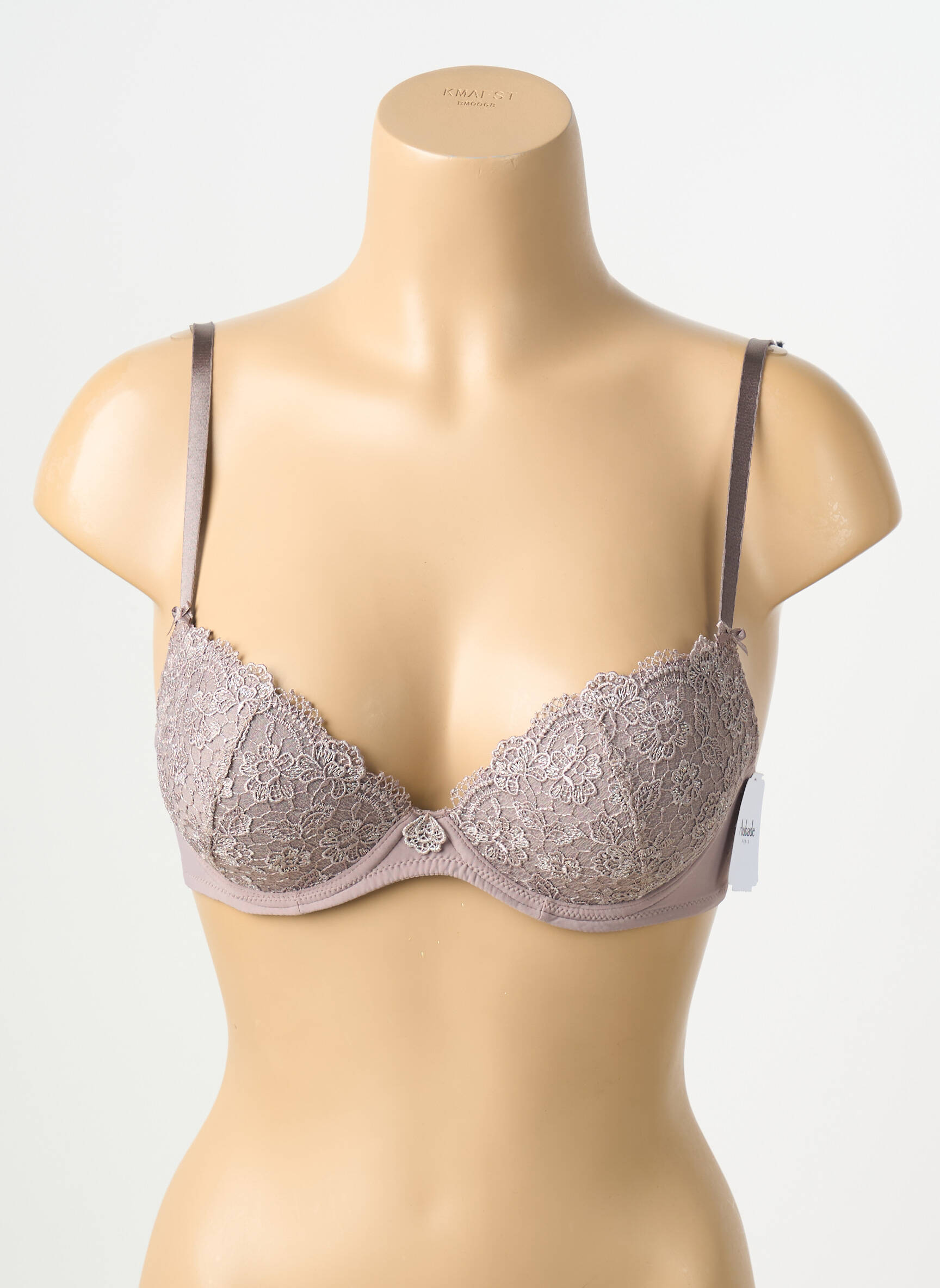 Soutien-gorge effet matière satinée haut soutien-gorge push-up gris AUBADE femme